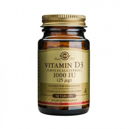 SOLGAR Vitamin D-3 1000IU 90 Ταμπλέτες